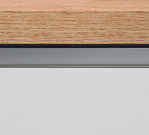 Isola Cucina SOLE 3 Ante – Bianco Lucido/Rovere, 155x90x90 cm, Made in Italy