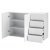 Mobile moderno multiuso con 2 ante e 4 cassetti: ARCO