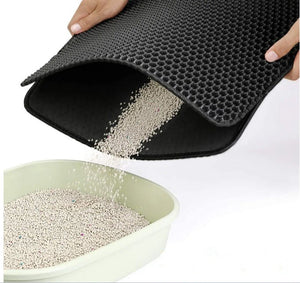 Tappetino per lettiera Valora igienico nero facile da pulire 60x45cm