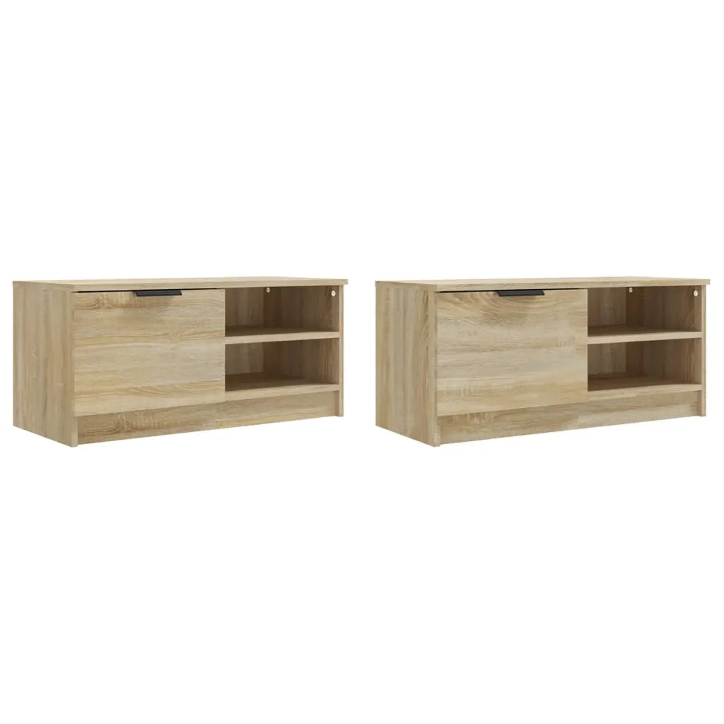 Mobili TV 2 pz Rovere Sonoma 80x35x36,5 cm in Legno Multistrato cod mxl 9150