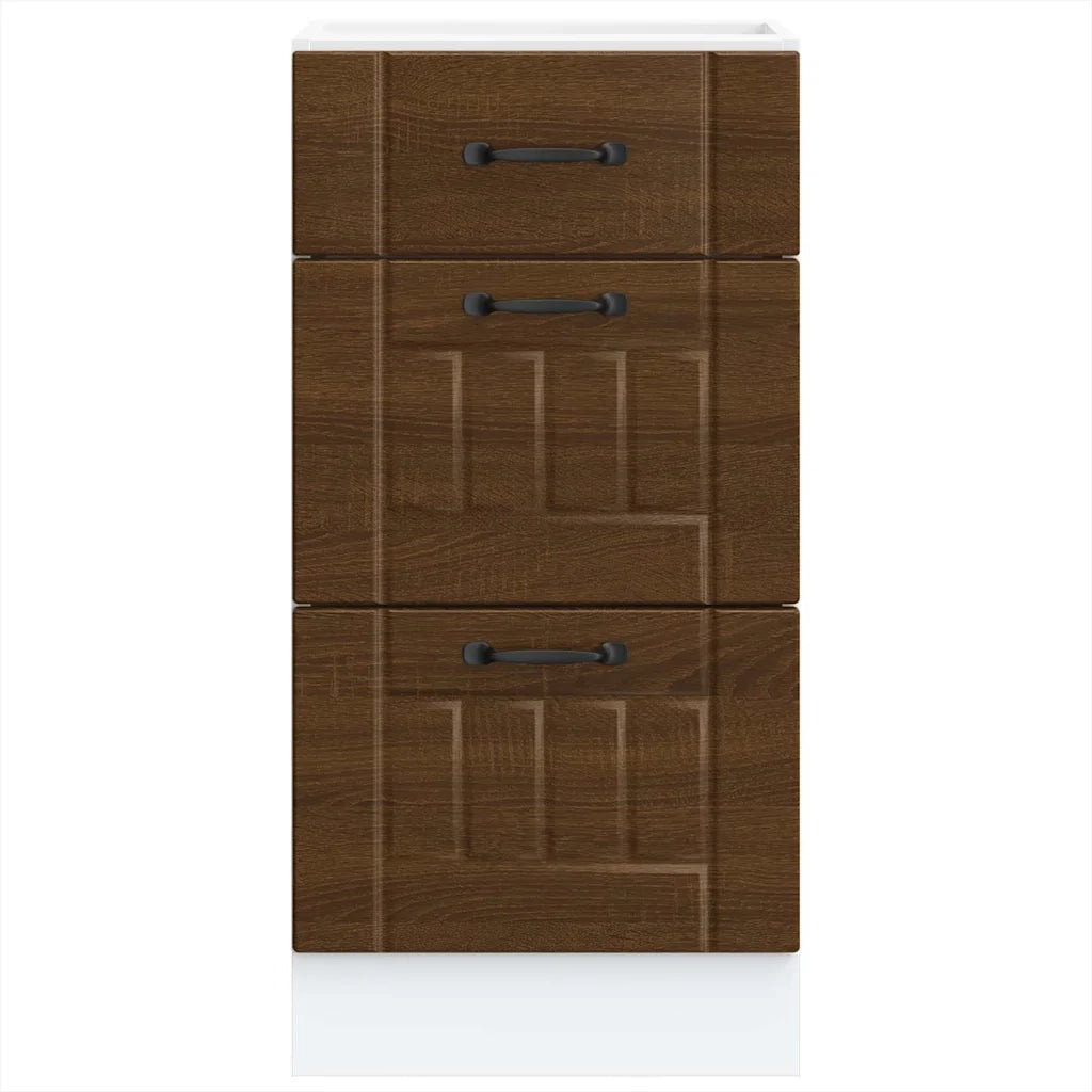 Base da Cucina Lucca Rovere Marrone in Legno Multistrato 854237
