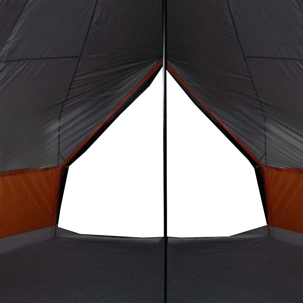 Tenda Familiare Tipi 12 Persone Grigia e Arancione Impermeabile 94593