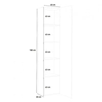 Vetrina Moderna Bianca 1 Anta Battente Maruska Bianco Lucido