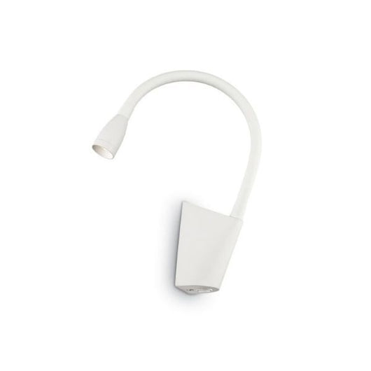 APPLIQUE DA PARETE A LED BIANCA CON BRACCIO FLESSIBILE GOOSE AP1 IDEALLUX