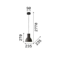 LAMPADARIO SOSPENSIONE IN METALLO GRIGIO 1XE27 BREEZE IDEALLUX