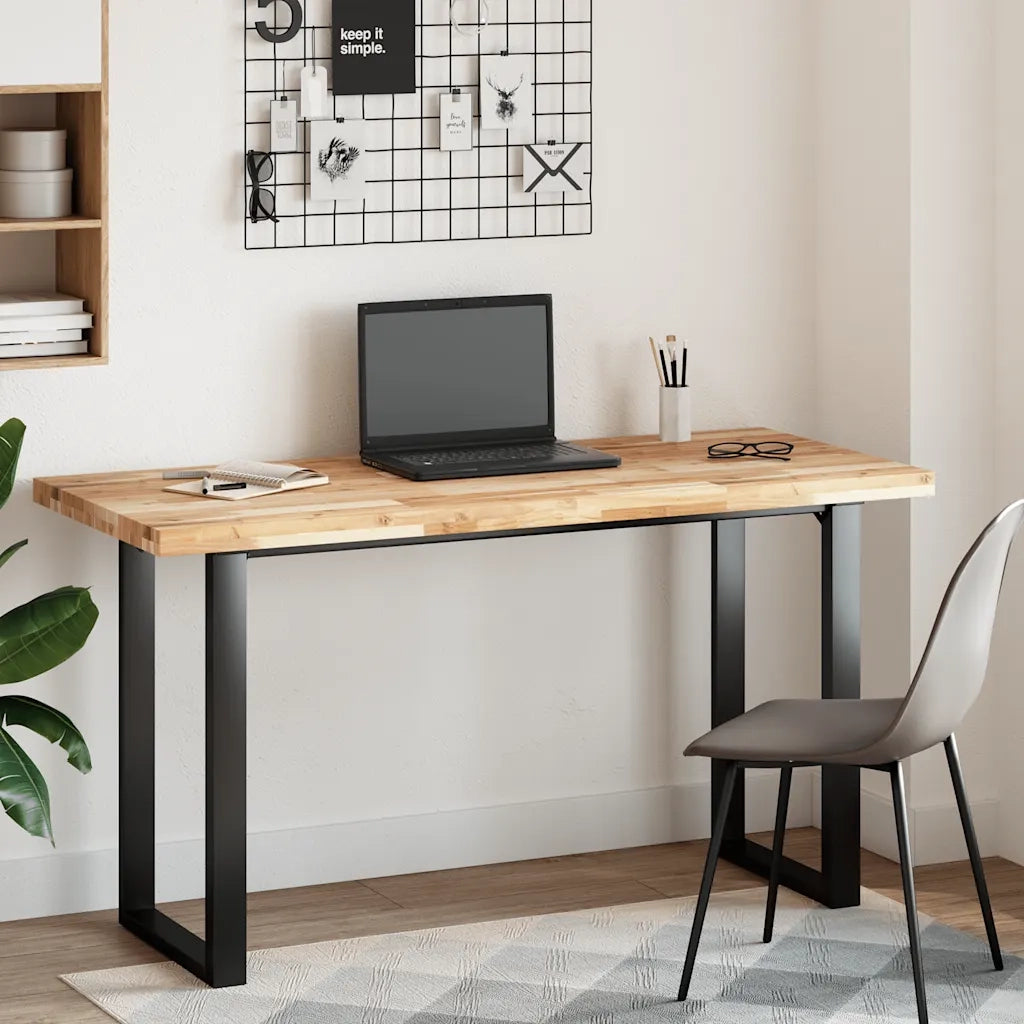 vidaXL Piano Scrivania Non Trattato 120x60x4cm Legno Massello Acacia