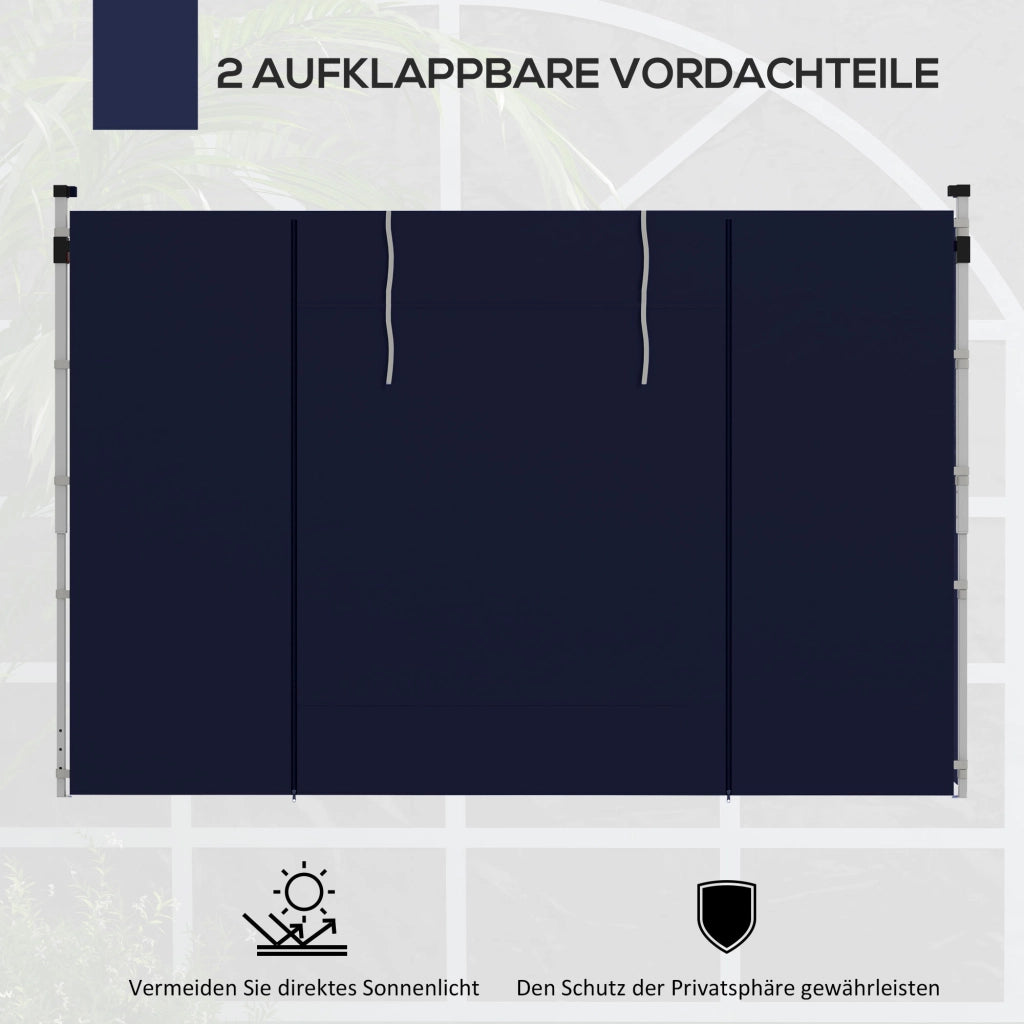 Tende da giardino 2 pezzi per gazebo 3x6m o 3x3m ¨C zephmum ¨C Blu