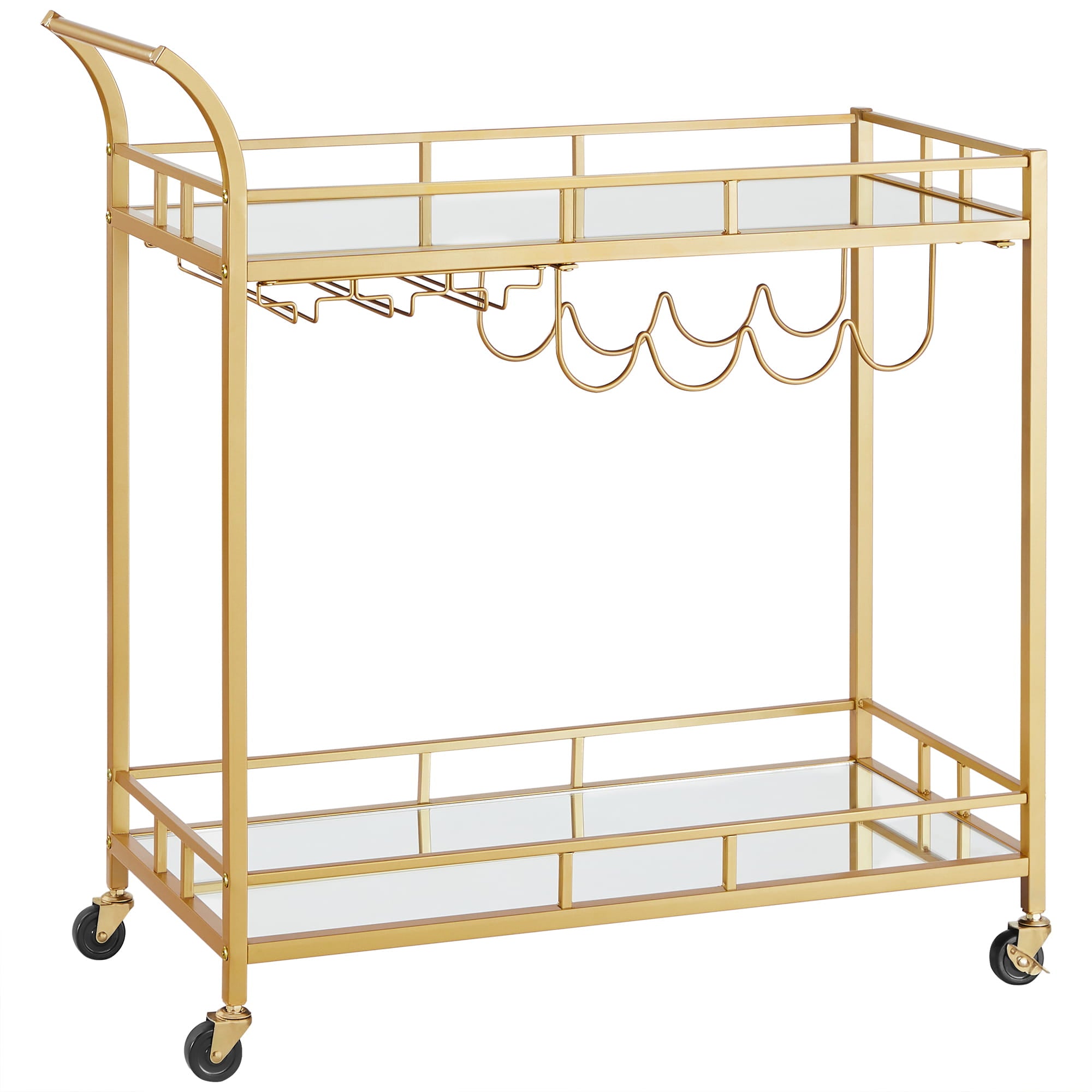 Tavolo da bar rustico VALORA su ruote con portabicchieri - LRC090A03