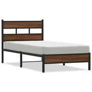 Letto singolo | Letto per adulti | Giroletto senza Materasso Rovere Marrone 90x190cm in Truciolato