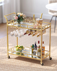 Tavolo da bar rustico VALORA su ruote con portabicchieri - LRC090A03