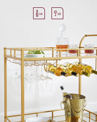 Tavolo da bar rustico VALORA su ruote con portabicchieri - LRC090A03