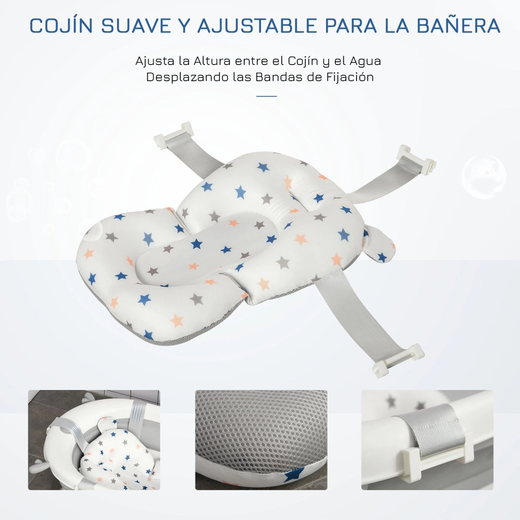 Vasca da bagno pieghevole per neonati e bambini ¨C zephmum ¨C 81,5x50,5x23,5 cm grigio