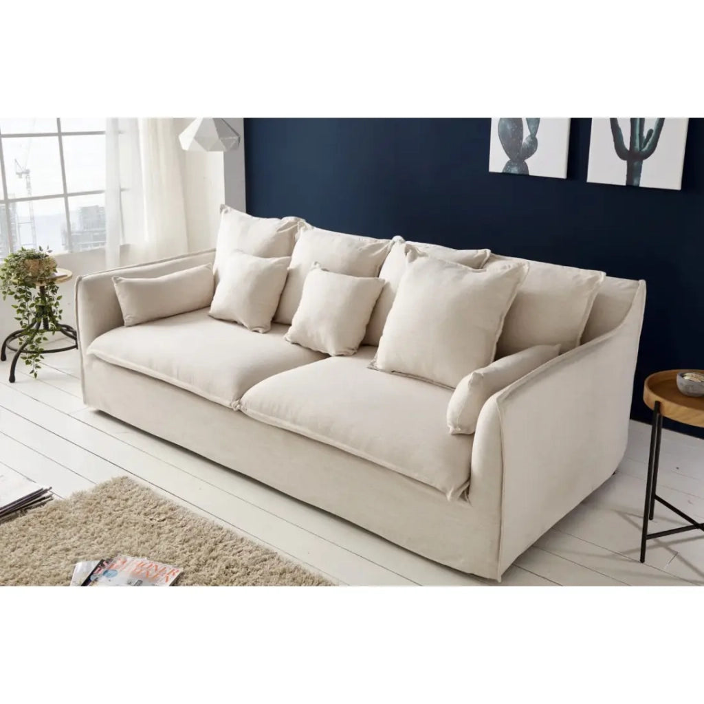 Divano ad angolo KALIA - Bianco - 5 posti - Angolo reversibile - contemporaneo