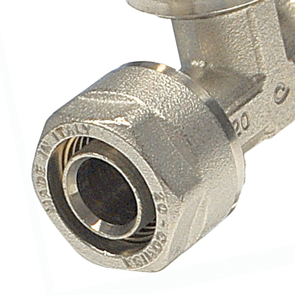 Raccordo a tee ridotto diam.20x20x16 per multistrato