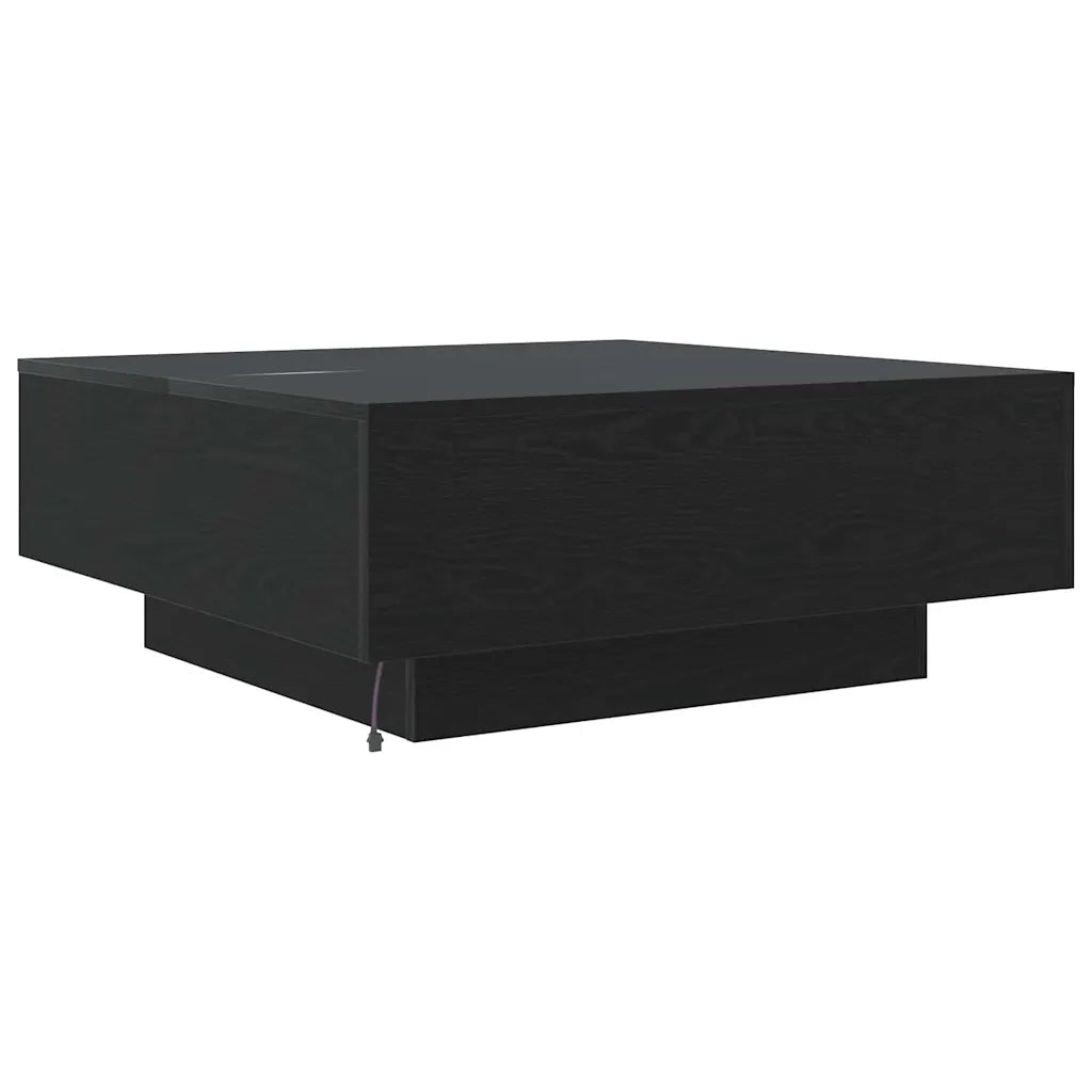 Tavolino da Salotto-Tavolino da soggiorno-Tavolo Rovere Nero 80 x 80 x 31 cm 480313
