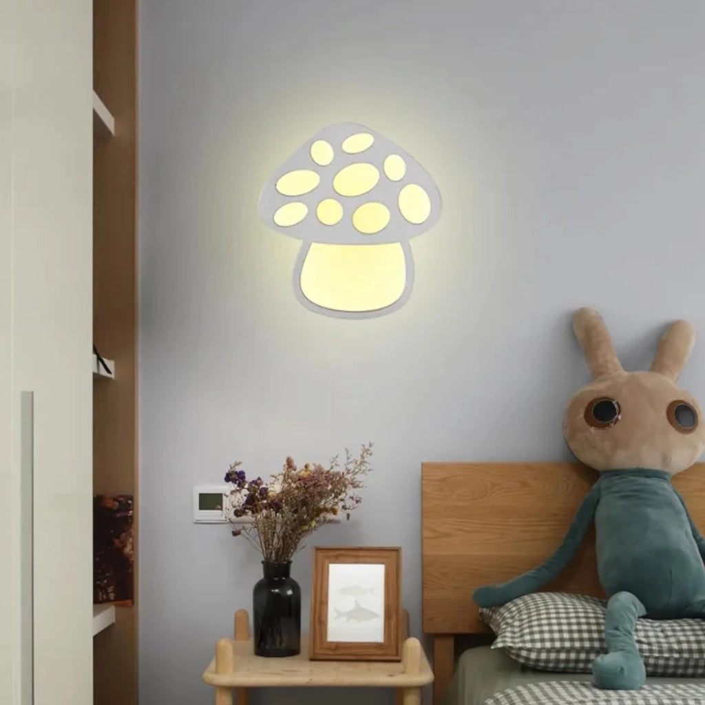 Lampada da Parete LED a Forma di Fungo 9W 630 Lumen Bianco – 3 Toni di Luce Selezionabili – Applique Cameretta Interni IP20 Design Moderno