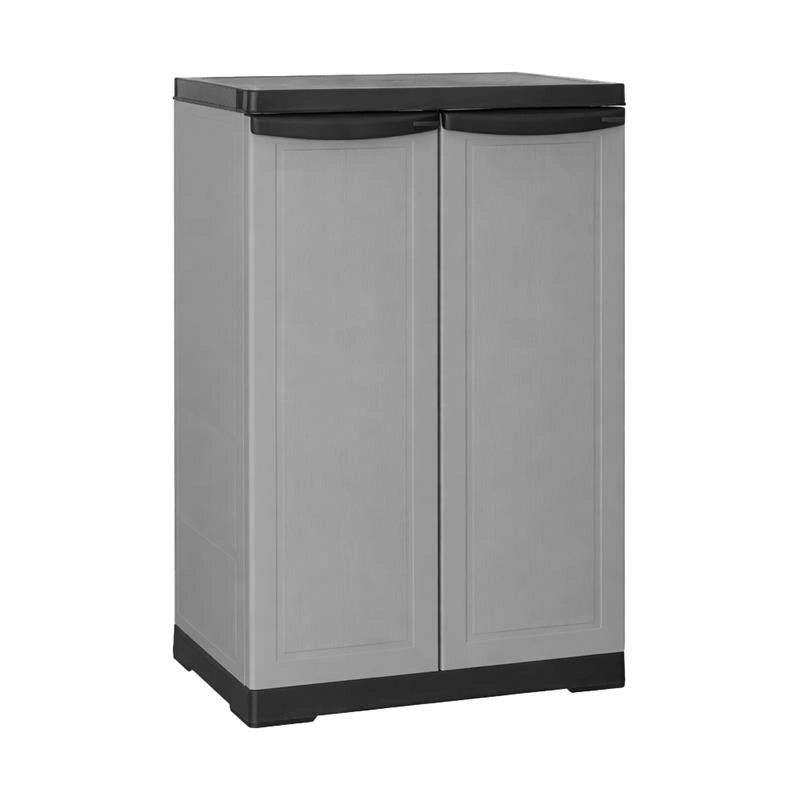 ARMADIO SLIM IN RESINA CON 1 RIPIANO REGOLABILE E PREDISPOSIZIONE LUCCHETTO - COLORE GRIGIO DIMENSIONE 65X45X91H CM