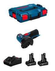 Smerigliatrice BOSCH GWS 12V-76 (2 x 6,0 Ah + GAL12V-40 + L-Boxx 102)