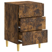 Comodino | Armadio da Notte | Mobiletto da notte Rovere Fumo 43 x 39,5 x 66,5 cm Legno ingegnerizzato