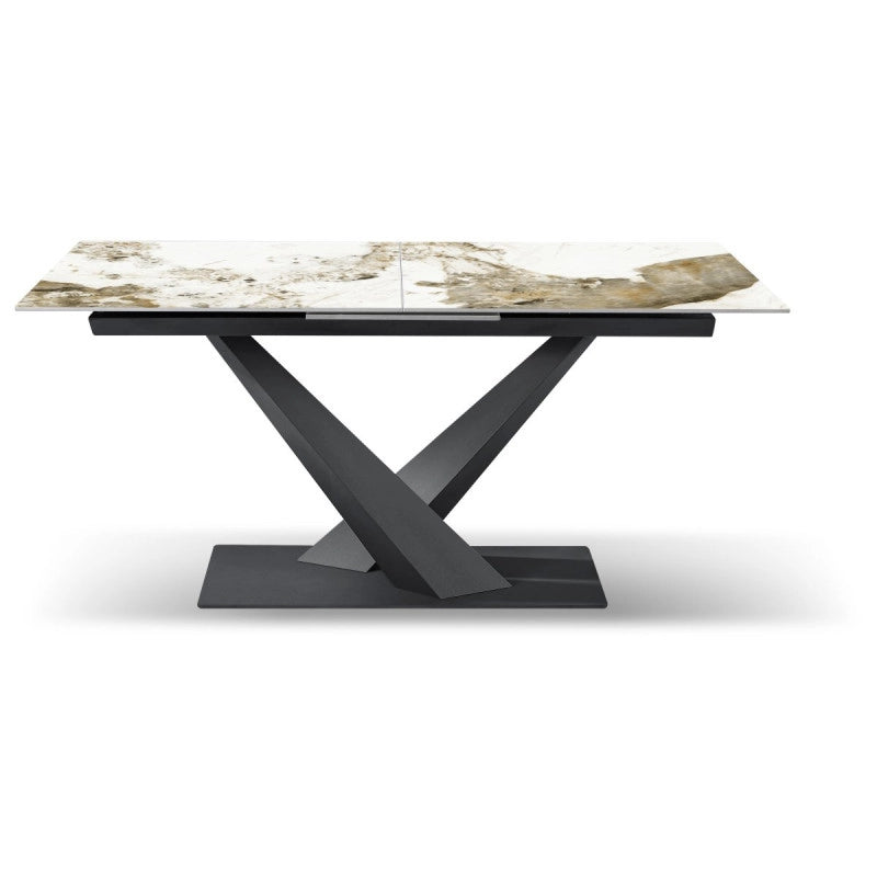 Tavolo Allungabile Oliver 160(200)x90x75 Piano In Ceramica Amica Marrone