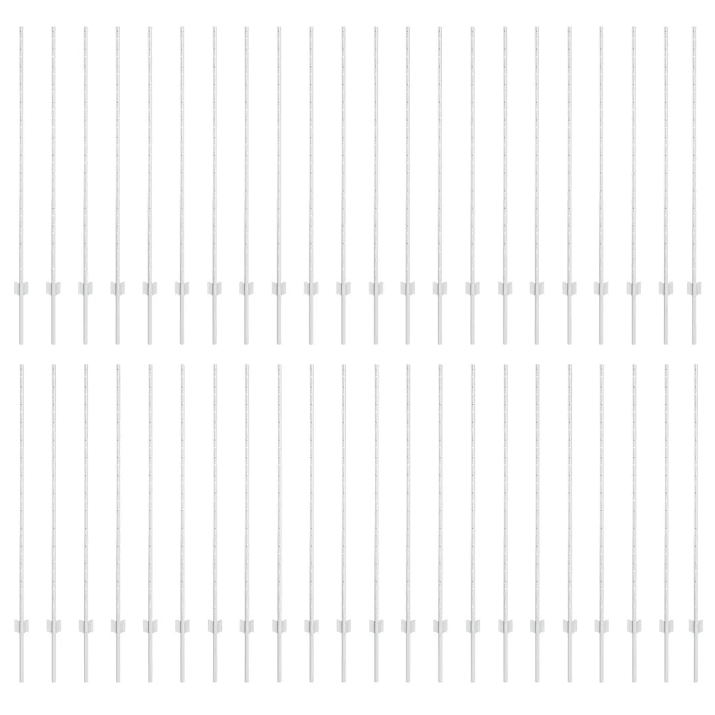 Palo della recinzione 44 pcs Argento 180 cm Acciaio 3335959