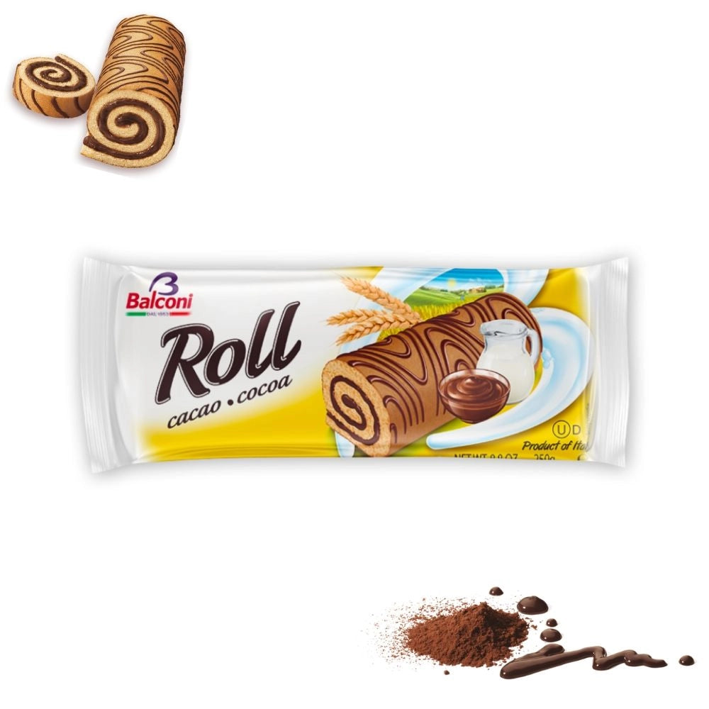 Balconi roll al cacao in confezione da 250 grammi