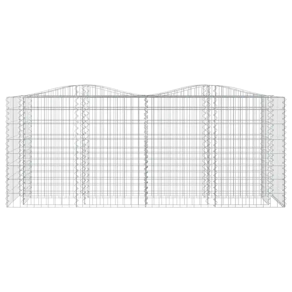 Gabbione ad Arco con Letto Rialzato 200x50x100 cm Ferro Zincato