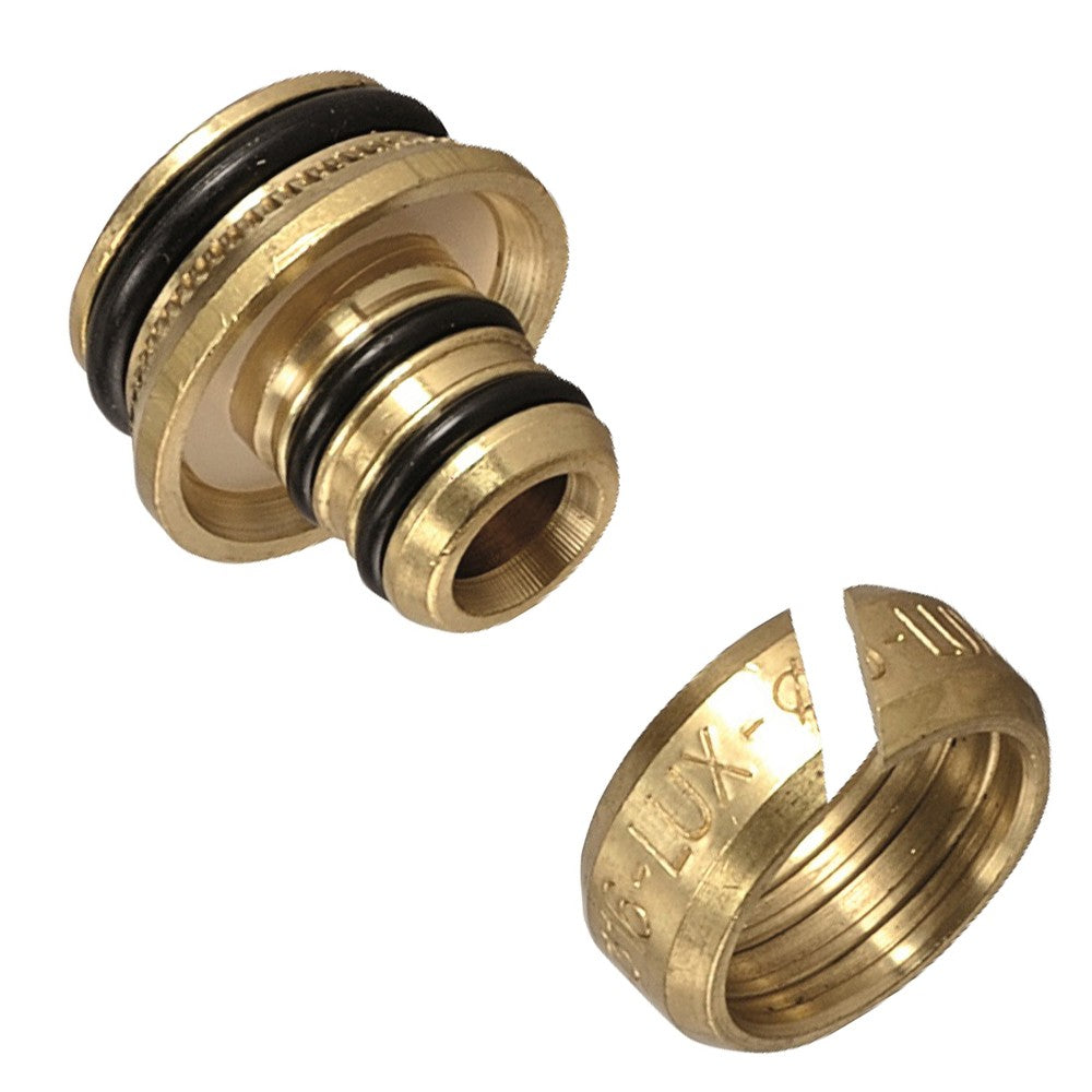 Kit 2 raccordi ottone cromato x multistrato diam. 20