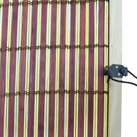 Tenda tapparella a rullo in legno di bamboo bordeaux bordata 120 cm x 300 cm lux
