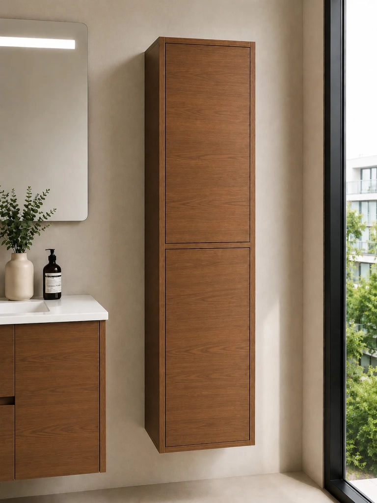 Mobile bagno con lavabo ORIGENBATH CAPRERA senza specchio 60x35 cm frassino tea con colonna