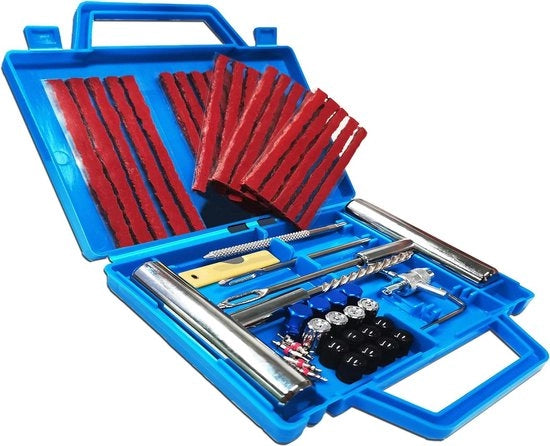 Kit di riparazione di gomme pesanti - kit portatile per auto, veicoli fuoristrada, motocicli e veicoli elettrici - 53 pezzi