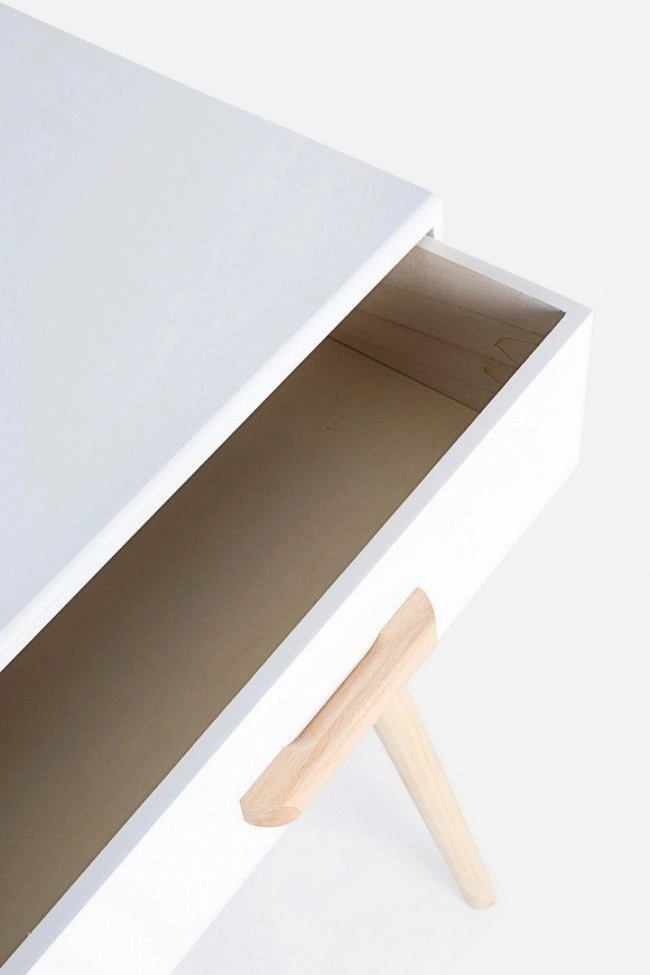 Consolle 2 Cassetti Legno Bianco Moderna da Interno - EXCEPTIONAL