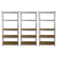 3 Scaffali E-Rax in Acciaio Galvanizzato Senza Bulloni per Magazzino e Garage