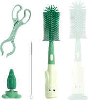 Set di spugne per bottiglie da 4 spugne in silicone - spugna per biberon - spugna per bottiglie - uncappatrice per bottiglie - riutilizzabile - adatto a tutte le tipologie di bottiglie e bicchieri Spugna per bottiglie