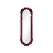 Specchio ovale finitura lucida, 160cm, bordeaux