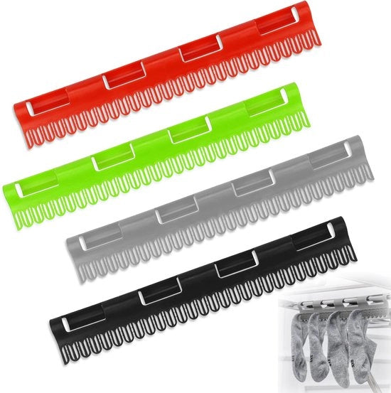 Sokkendroger, 4-pack Sokkenrek, Sokkenhouder, Kledingrek, Sokkenklemmen, Sokkenhanger, Winddichte Sokkenhanger, per Sokken, per Ondergoed, per Piccola Camiceria