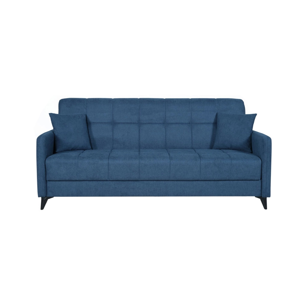 Novalesa, Divano Letto 3 Posti Contenitore, 211x92 cm Grigio Chiaro