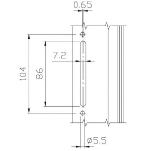 Maniglia Cremonese per persiane 20 PEZZI Giesse in alluminio Nova 01004500