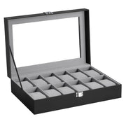 Valora WATCH BOX 12 Porta orologi con fodera in velluto nero
