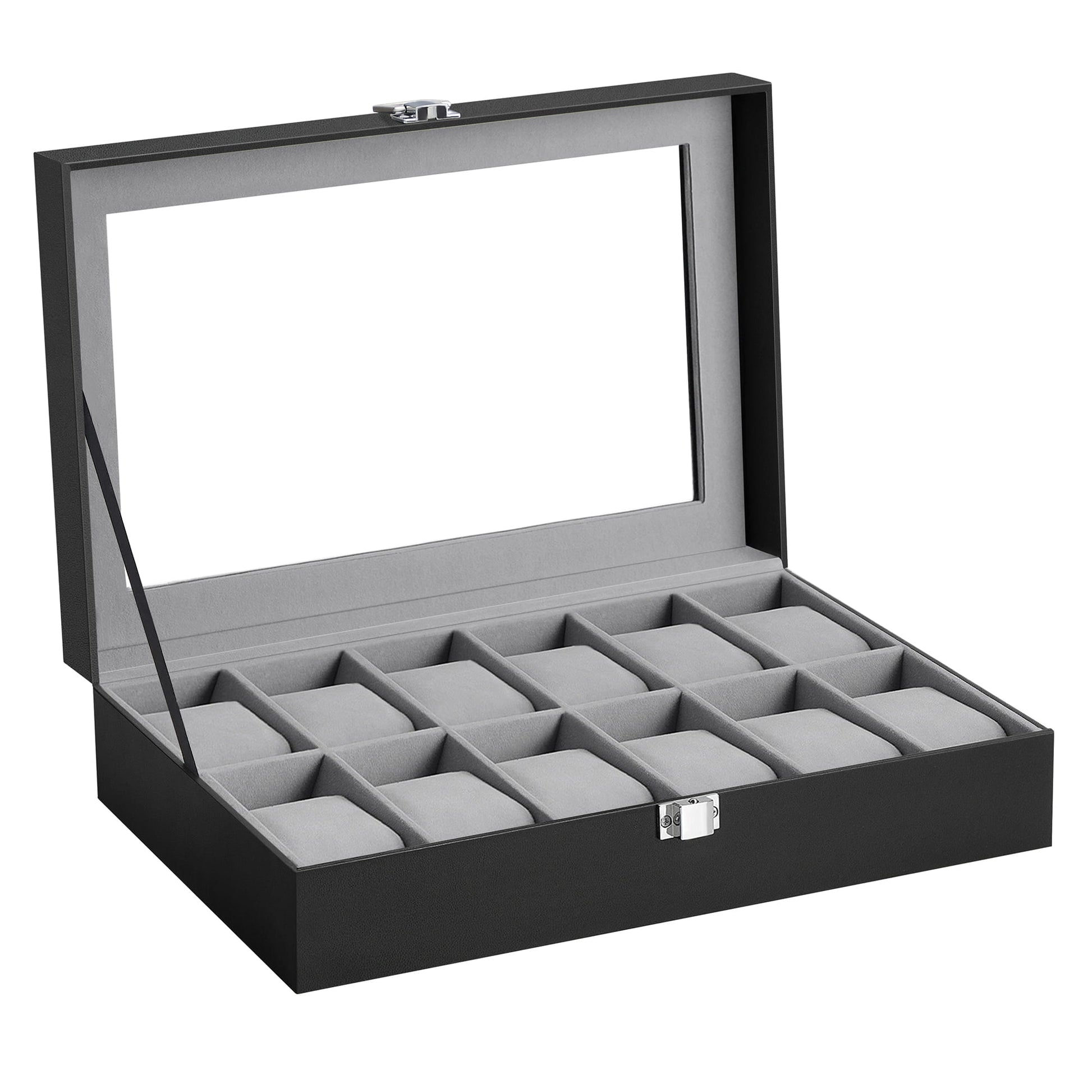 Valora WATCH BOX 12 Porta orologi con fodera in velluto nero