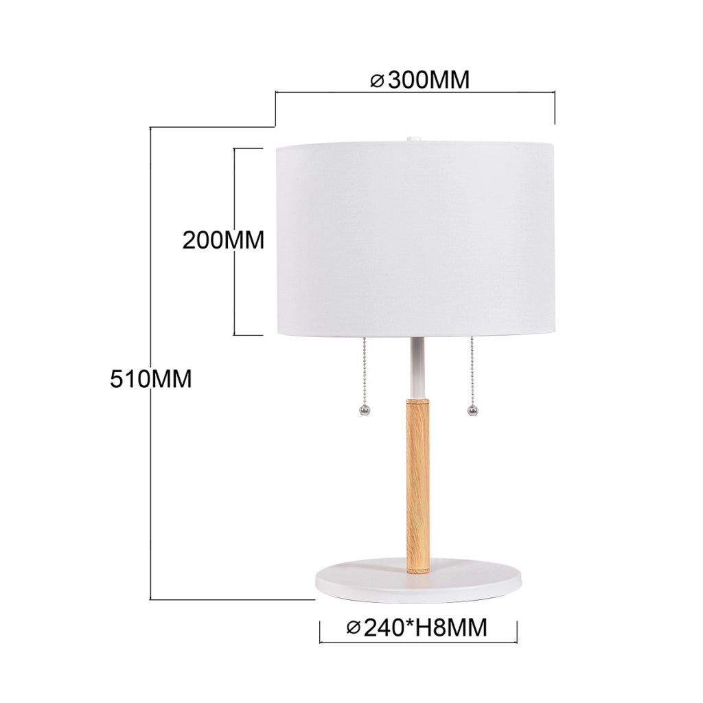Lampada da tavolo classica bianca Fogo 2xE27 Light Prestige