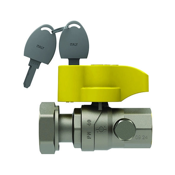 VALVOLA A SFERA GAS CON FARF. E SERRATURA FUTURGAS FEMMINA - GIREVOLE- 1 X 11/4  DN 25- FIV- pezzi 1