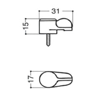 Chiusura per scuretti cassonetti bacheche 1-3mm COCCINELLA Esinplast NERO 10 pz