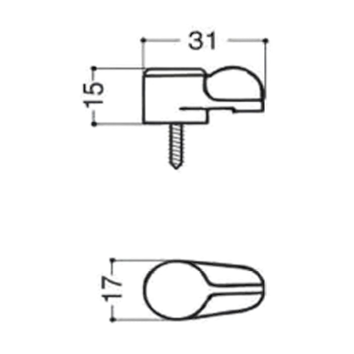 Chiusura per scuretti cassonetti bacheche 1-3mm COCCINELLA Esinplast NERO 10 pz