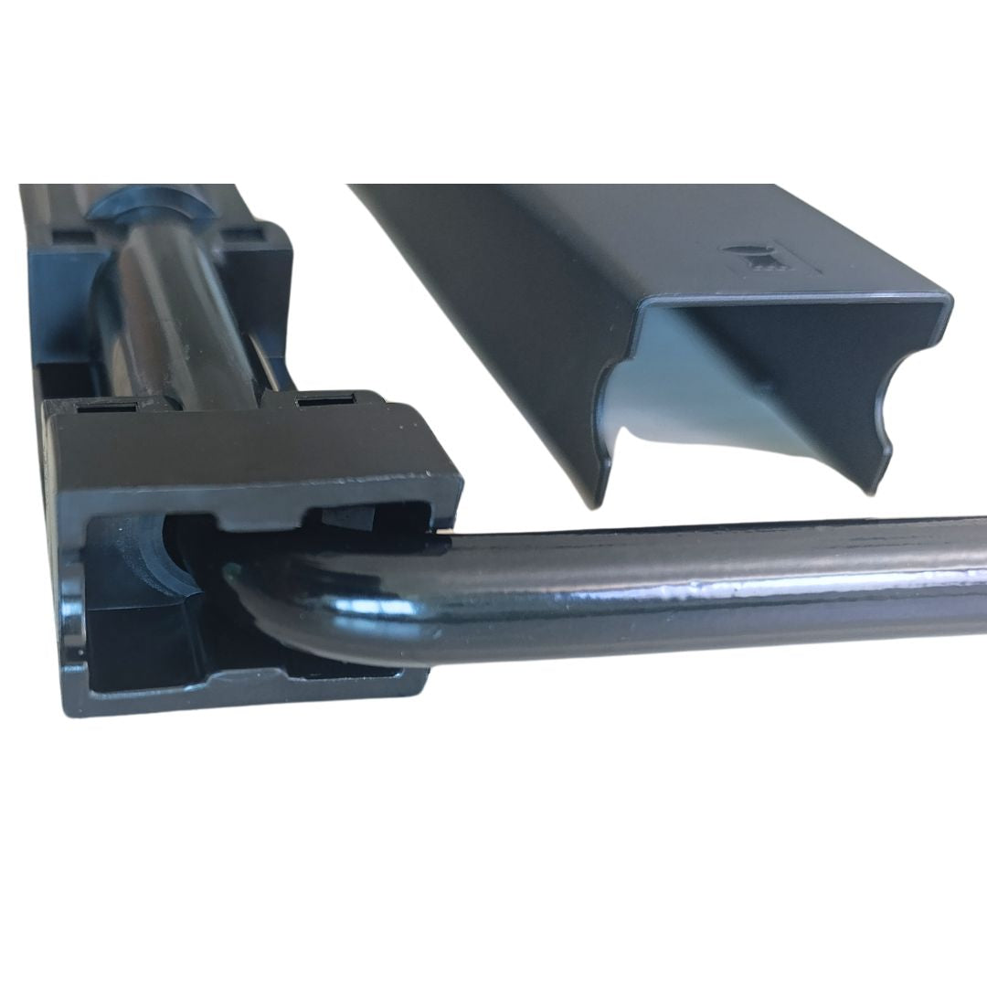 Fermapersiana fermoimposta piemontese in metallo con fissaggio, carter e gommini