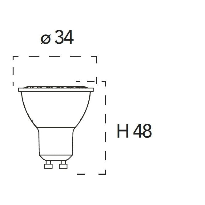 LAMPADA LED GU10 MINI 4W 3000K 320LM D.34MM