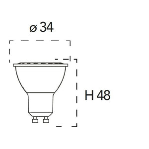 LAMPADA LED GU10 MINI 4W 3000K 320LM D.34MM