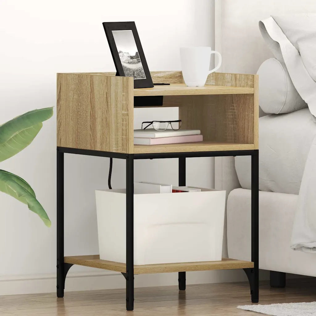 vidaXL Mobiletti da Notte 2 pcs rovere sonoma 40 x 40 x 61 cm