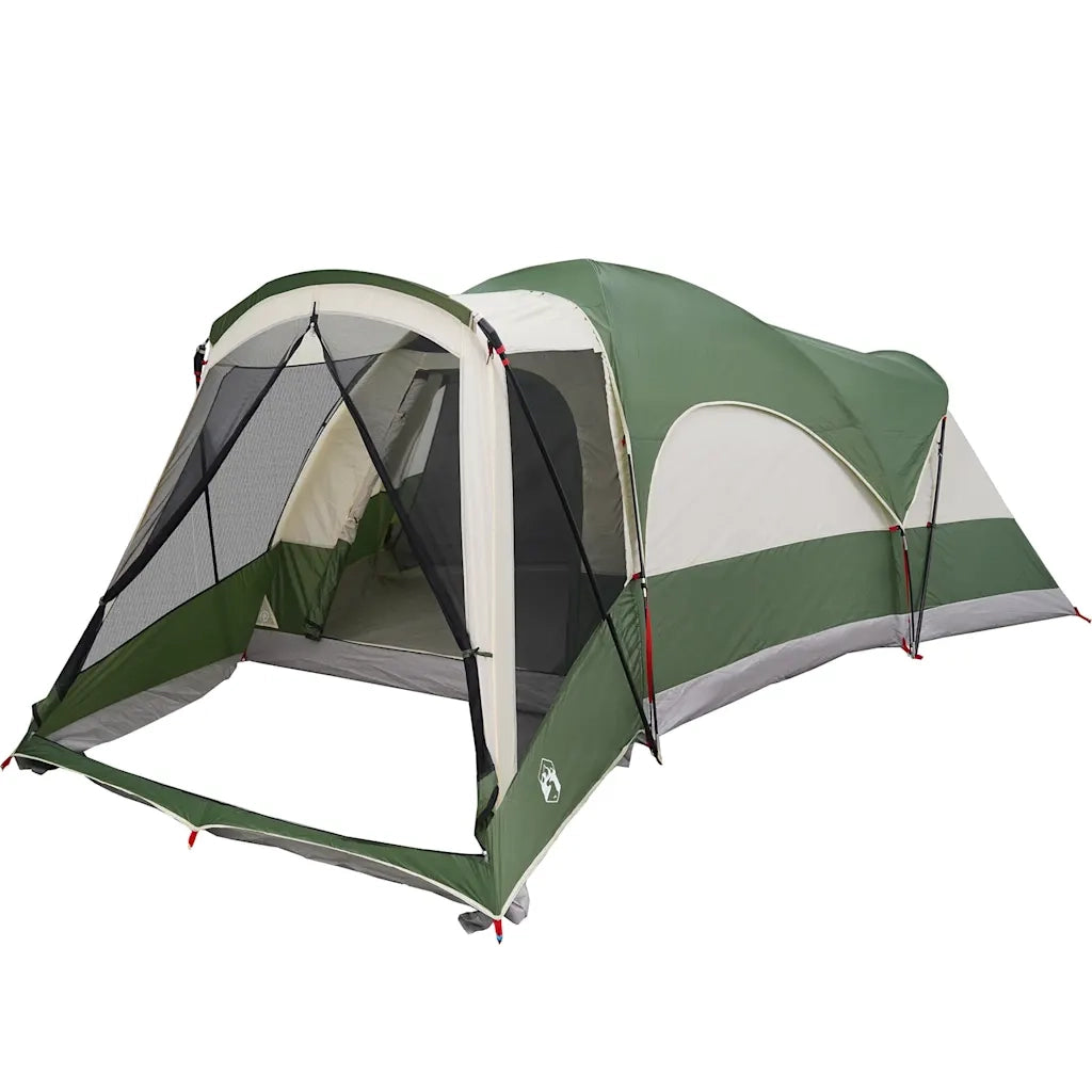 Tenda Familiare a Tunnel per 8 Persone Verde Impermeabile