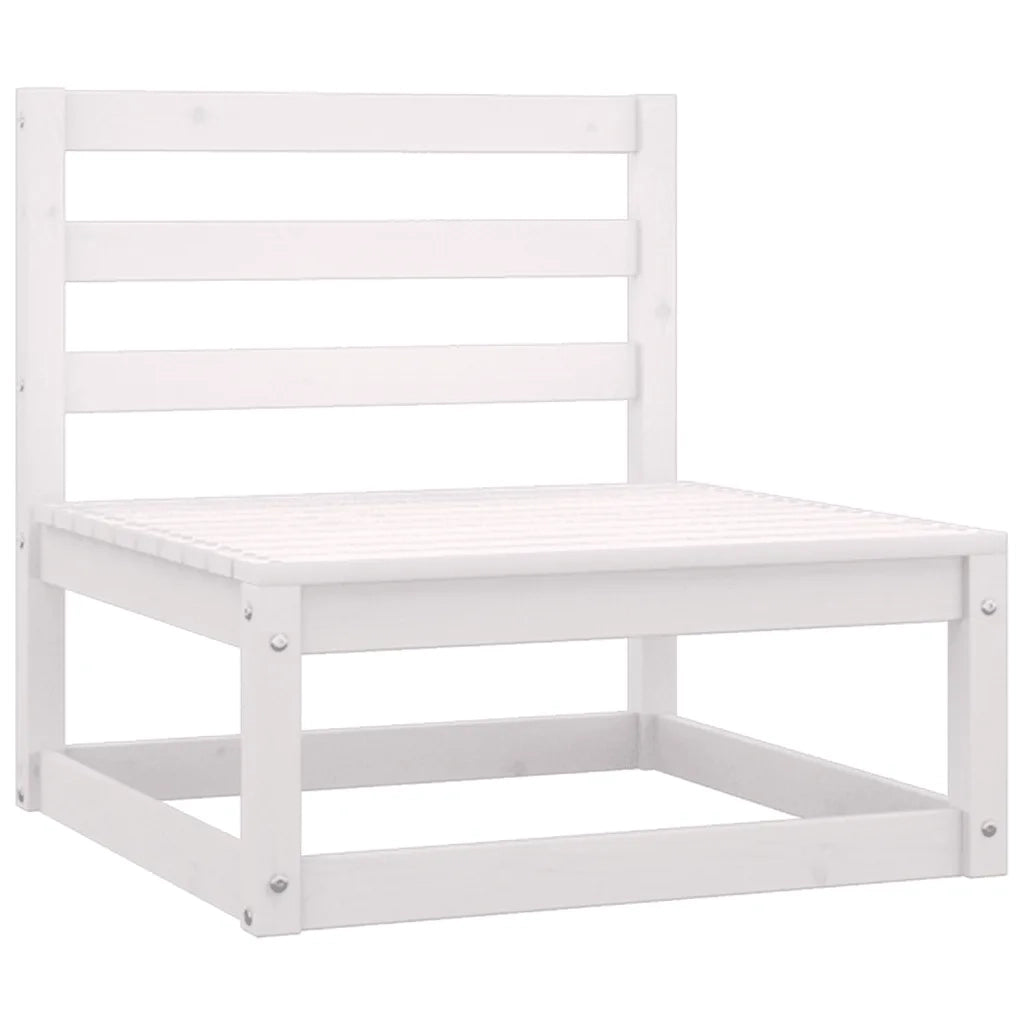 Set Divani da Giardino 2 pz Cuscini-Sofa da giardino Legno Massello Pino Bianco